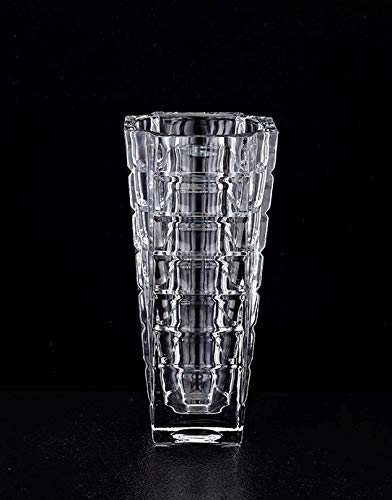 Amlong Crystal Large Clear Royal Gardens Vase 12 inches High (6 inch Top and 3 inch Bottom)