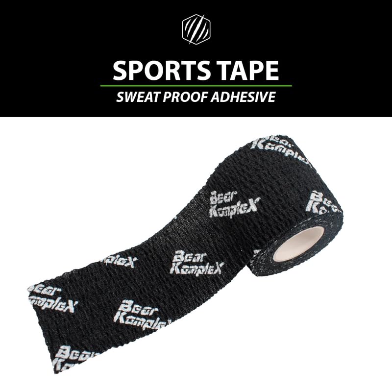 Bear Komplex Athletic Sports Thumb Tape, Premium Adhesive Wrap, 5 cm Tape for at-Home Workouts, Sweatproof, Breathable, and Non-Slip for Lifting, and Hook Grip, Hypoallergenic and Latex Free