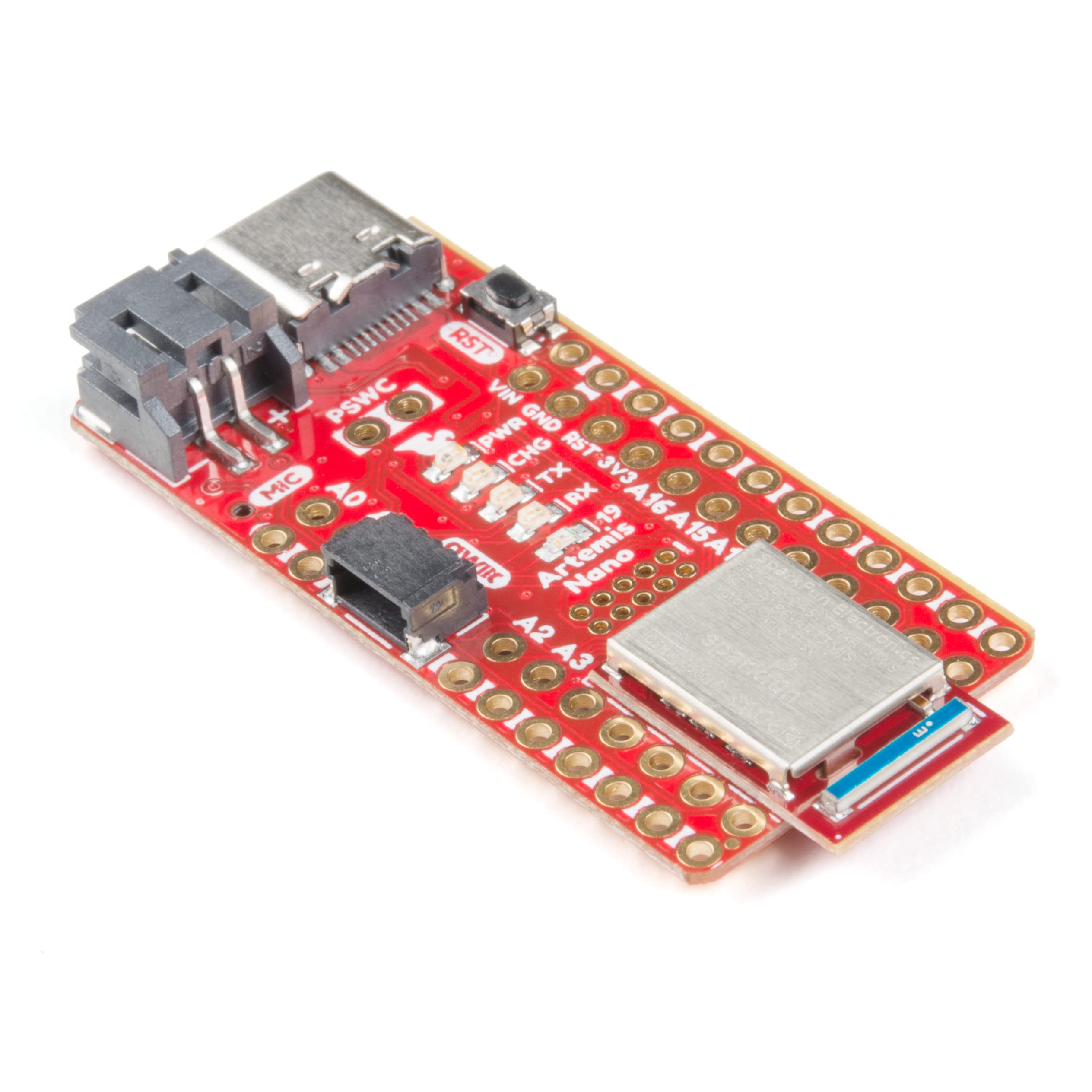 SparkFun RedBoard Artemis Nano Machine Learning Development Board Includes BLE 1 megabyte of Flash USB-C Qwiic I2C MEMS Microphone Compatible with Arduino IDE TenserFlow Models Small Footprint