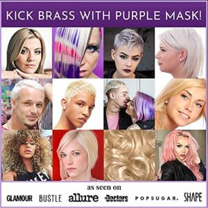 Artnaturals Purple Hair Mask for Blonde, Silver & Platinum Hair - Removes Yellow Brassy Color, Repairs Dry & Bleached Hair - Deep Conditioning Treatment Hair Moisturizer - Sulfate Free (8 Oz/226g)