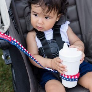 BooginHead SippiGrip Sippy Cup Strap & Baby Bottle Holder, Black & Chevron , 3 Count (Pack of 1)