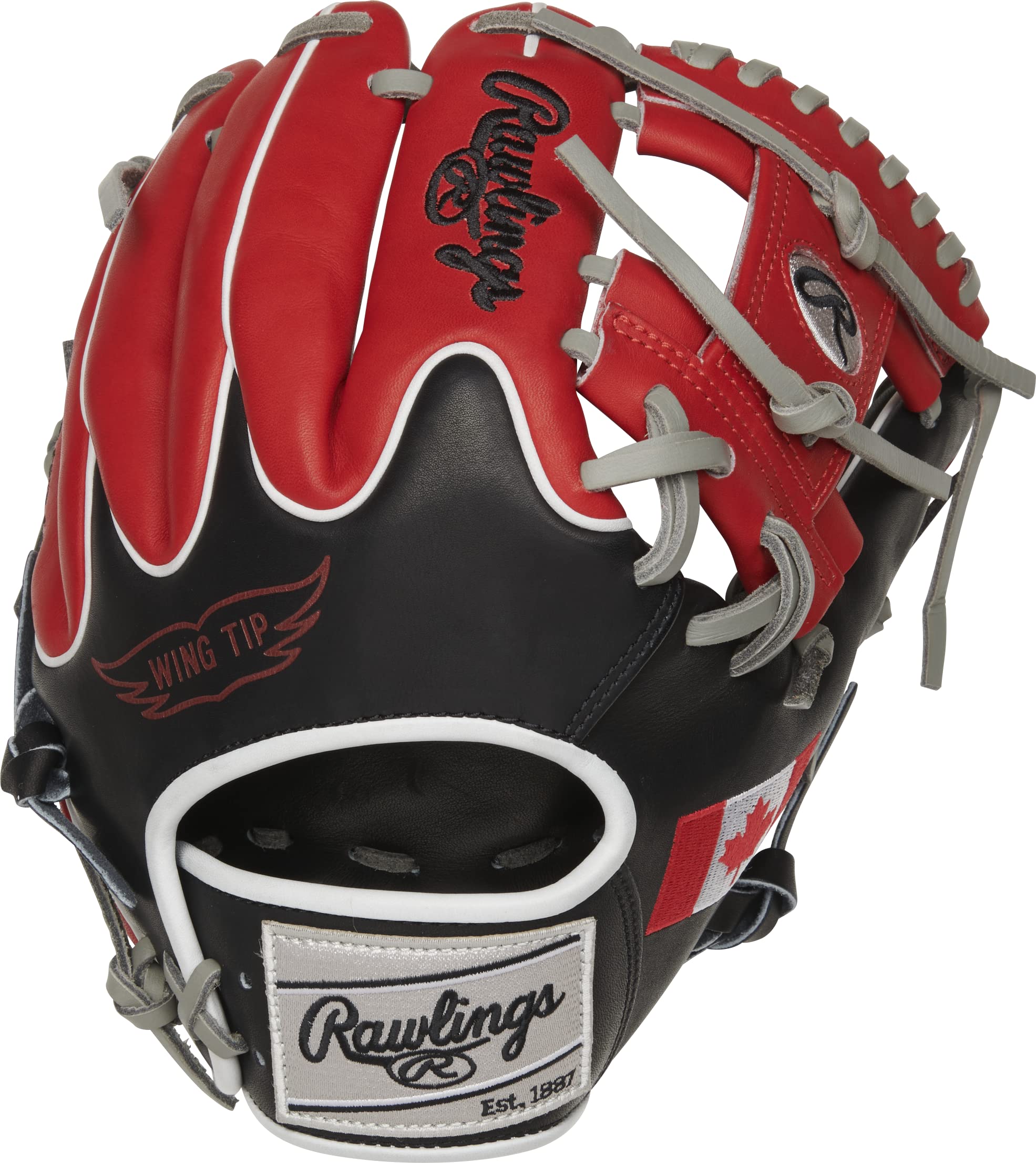 Rawlings | Heart of The Hide Baseball Glove | Right Hand Throw | 11.5" Pro I-Web | Flag Collection Edition - Canada