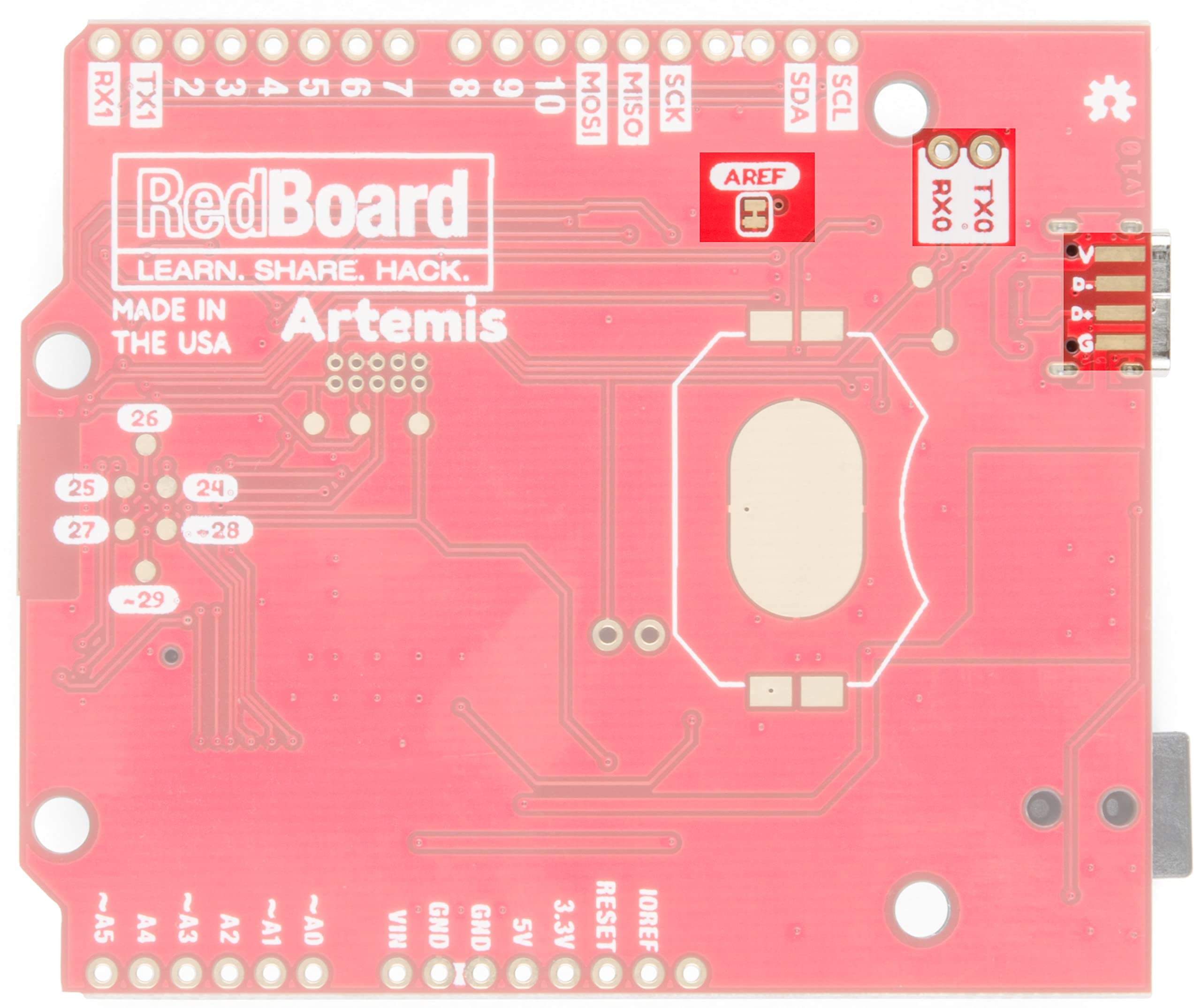 SparkFun RedBoard Artemis Machine Learning Development Board Includes BLE One megabyte of Flash USB-C connector Qwiic I2C MEMS microphone Compatible with Arduino IDE Run TenserFlow models R3 footprint