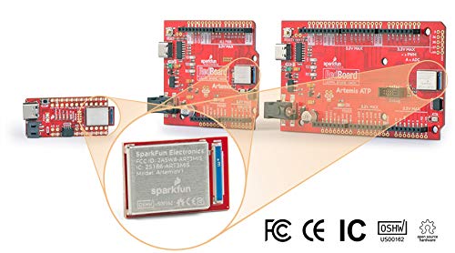 SparkFun RedBoard Artemis Machine Learning Development Board Includes BLE One megabyte of Flash USB-C connector Qwiic I2C MEMS microphone Compatible with Arduino IDE Run TenserFlow models R3 footprint