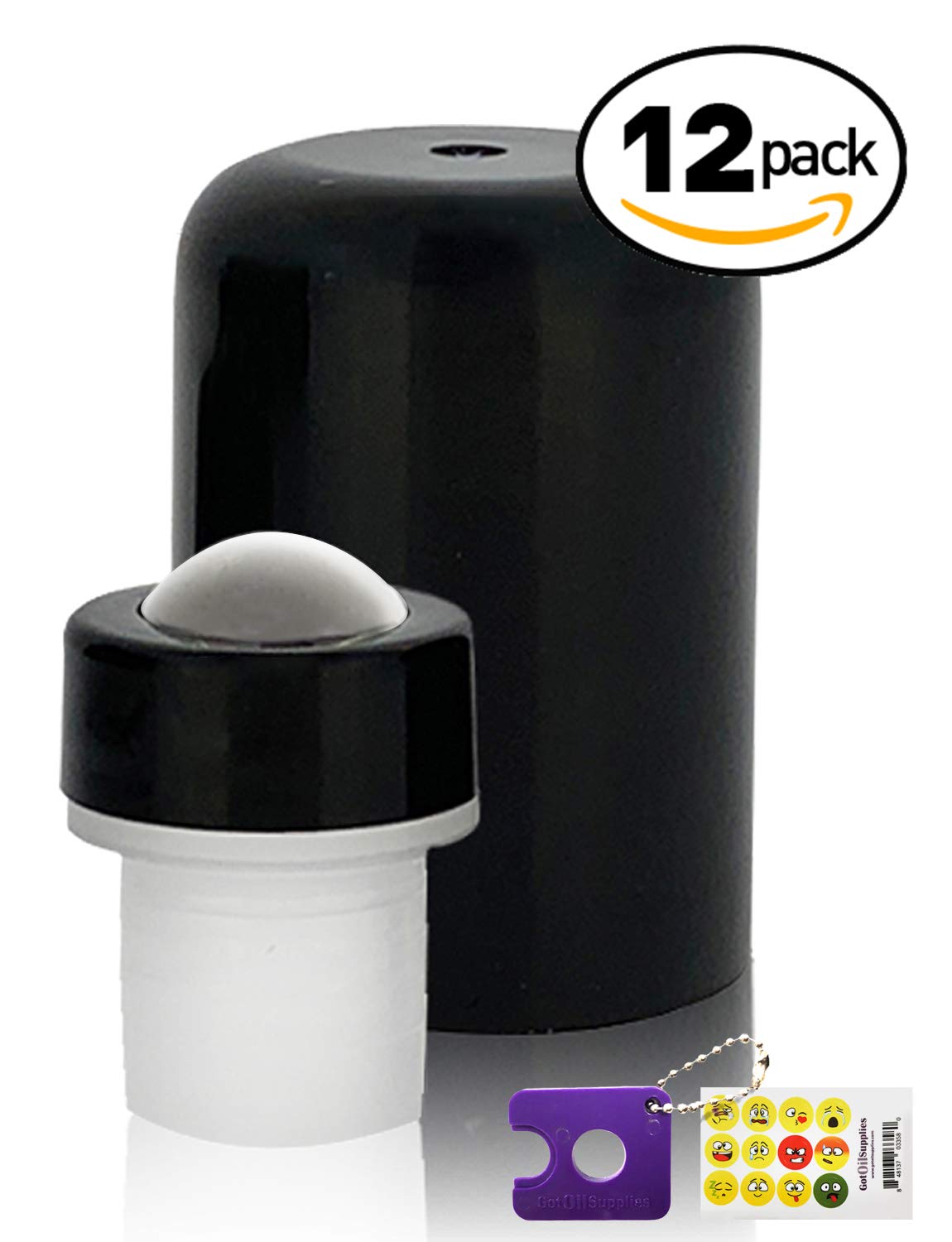 Roller Balls for Essential Oils The Perfect Essential Oil Accessories Fitments to Turn your 5 ml and 15 ml EO Bottles into Roller Bottles 12 Pack by Got Oil Supplies