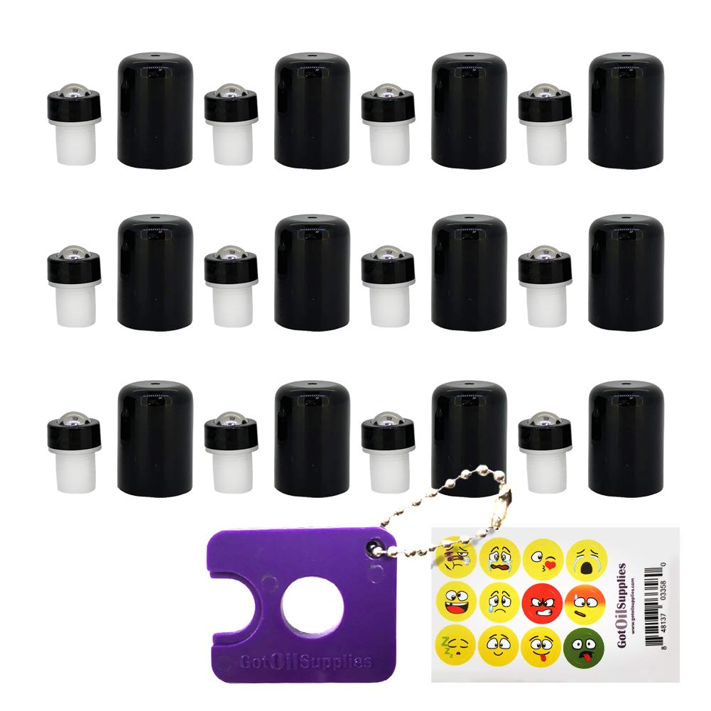 Roller Balls for Essential Oils The Perfect Essential Oil Accessories Fitments to Turn your 5 ml and 15 ml EO Bottles into Roller Bottles 12 Pack by Got Oil Supplies