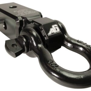 Agency 6 Recovery Shackle Block Assembly 2.5 INCH Double Hole, Black - Hitch Receiver Block - Proudly Made in The USA