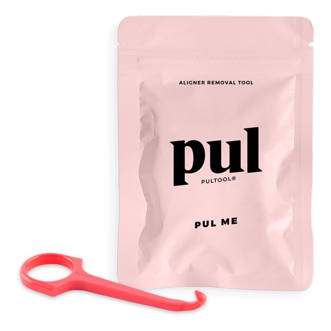 PUL Clear Aligner Removal Tool Compatible with Invisalign Removable Braces & Trays, Retainers, Dentures and Aligners - Hygienic Oral Care Accessory, Personal Orthodontic Supplies - Pink (Pack of 1)