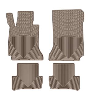 WeatherTech All-Weather Floor Mats for Mercedes C 63 AMG, C-Class - 1st & 2nd Row (MB W204 T), Tan