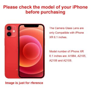 Afeax OEM Rear Back Camera Lens Replacement for iPhone XR A1920, A2097 Original with Ahesive and Repairing Tool（2 Pack