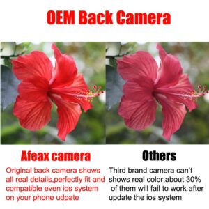 Afeax OEM Rear Back Camera Lens Replacement for iPhone XR A1920, A2097 Original with Ahesive and Repairing Tool（2 Pack