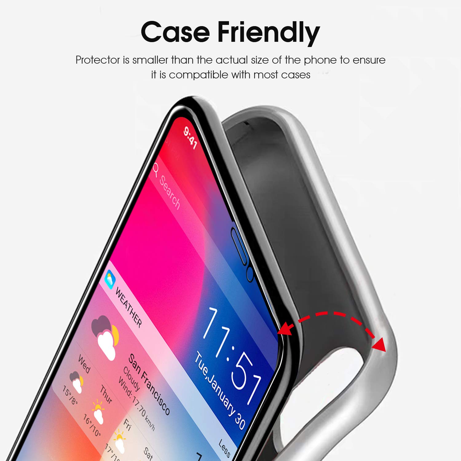 OTAO Privacy Screen Protector for iPhone 11/iPhone XR 6.1inch True 28°Anti Spy Tempered Glass Full-Coverage (2 -pack)