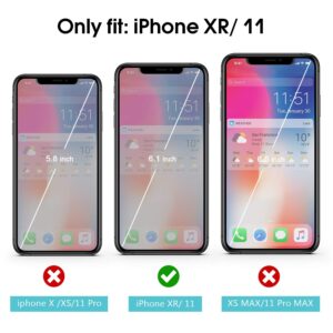 OTAO Privacy Screen Protector for iPhone 11/iPhone XR 6.1inch True 28°Anti Spy Tempered Glass Full-Coverage (2 -pack)