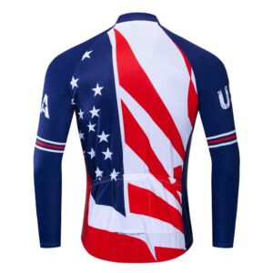 Men's Cycling Jersey Long Sleeve Men Bike Shirt Tops Breathable Bicycle Clothing Quick Dry