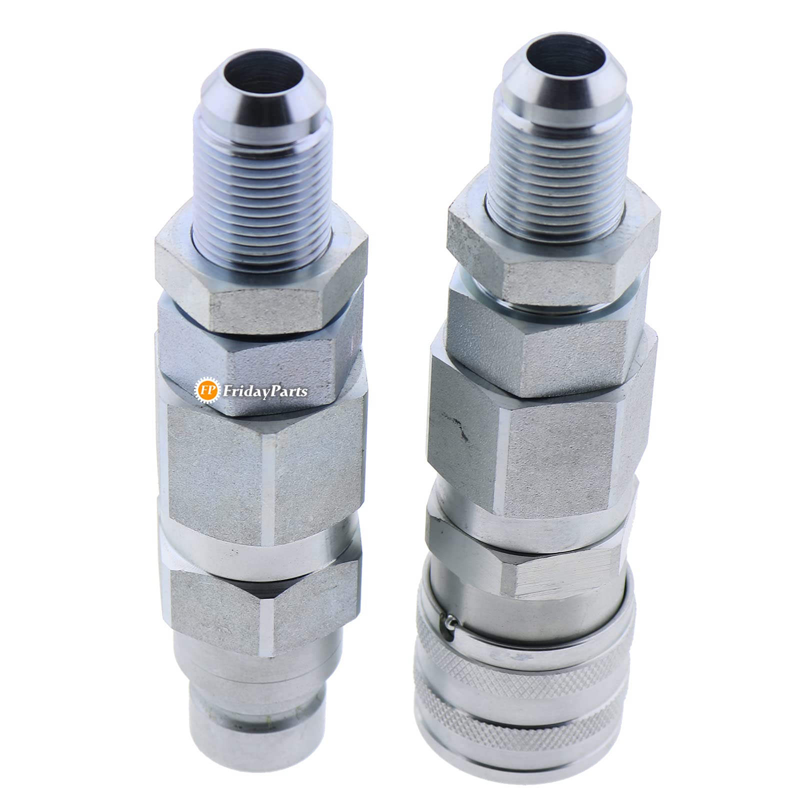 FridayParts Hydraulic Quick Connect Coupler Set Compatible for New Holland LS140 LS150 LS160 LS170 LS180 LS185 LS190 Replacement