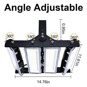 200W LED Flood Light Outdoor, 18000lm 6000K Super Bright Yard Security Lights IP66 Waterproof Outdoor Work Lights Daylight White,OSRAM LED Chips, Adjustable Heads, Great for Garden,Street, Parking Lot