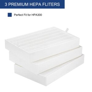 K-Musculo hpa300 Hepa Replacement Filter Compatible with Honeywell HRF-R3 for HPA090, HPA100, HPA200, HPA250 and HPA300 Series Air Purifiers, 3 Pack