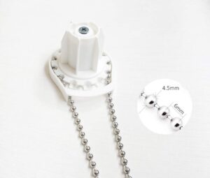 luanxu 4.5 mm stainless steel bead chain for blinds & shades with 5 connectors, fix or replace for broken roller shade chain, great pulling force & rustproof (#10, 3 meters)