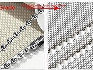 Luanxu 4.5 mm Stainless Steel Bead Chain for Blinds & Shades with 5 Connectors, Fix or Replace for Broken Roller Shade Chain, Great Pulling Force & Rustproof (#10, 3 Meters)