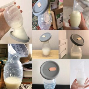 haakaa Manual Breast Pump 5oz/150ml One-Piece Design with Upgrade Suction Base & Silicone Cap Made by Food Grade Silicone Milk Saver & Milk Catcher for Breastfeeding Moms