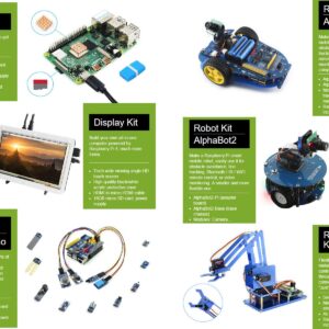 waveshare Sensor Kit Compatible with Raspberry Pi 4 Model B Includes ARPI600 Adapter Board 13x Popular Sensors