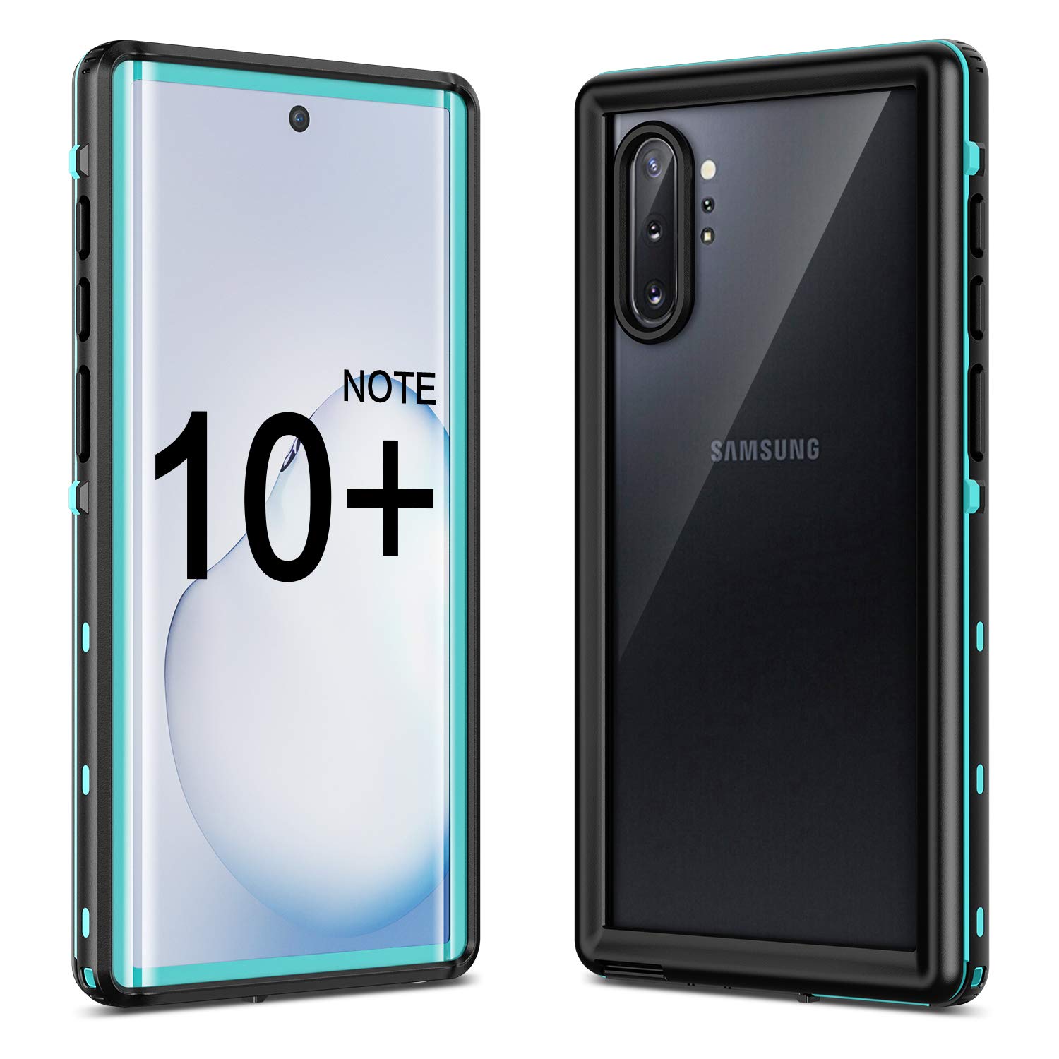 Fansteck Samsung Galaxy Note 10+ Plus Waterproof Case, IP68 Waterproof/Snowproof/Shockproof/Dirtproof, Fully Sealed Underwater Protective Cover for Samsung Galaxy Note10 Plus 5G(6.8-inch) (Grass blue)