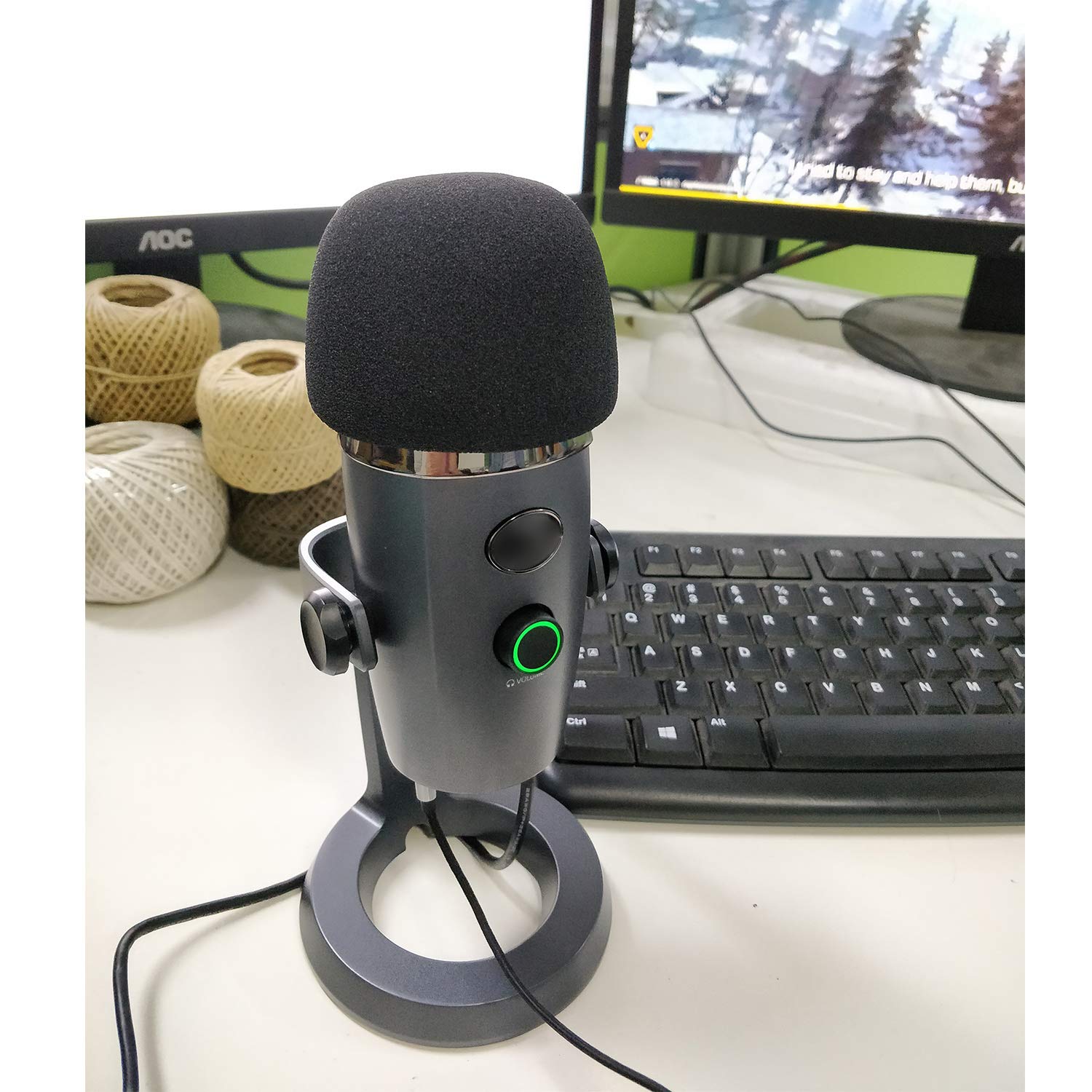 SUNMON Yeti Nano Mic Foam Windscreen, Professional Pop Filter Specially Designed for Blue Yeti Nano Condenser Microphone