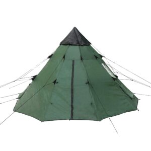 BaiYouDa BaiYouDa 3-4 Person Family Camping Teepee Tent Outdoor Rainproof Waterproof Suitable for Camping Hiking Holidays