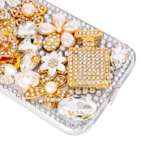 Max-ABC iPhone 11 Bling Glitter Case,Luxury Shiny Diamond Crystal Rhinestone Sparkly Jewelled Gemstone Pumpkin Car 3D Handmade Clear Cover Case for iPhone 11 6.1''