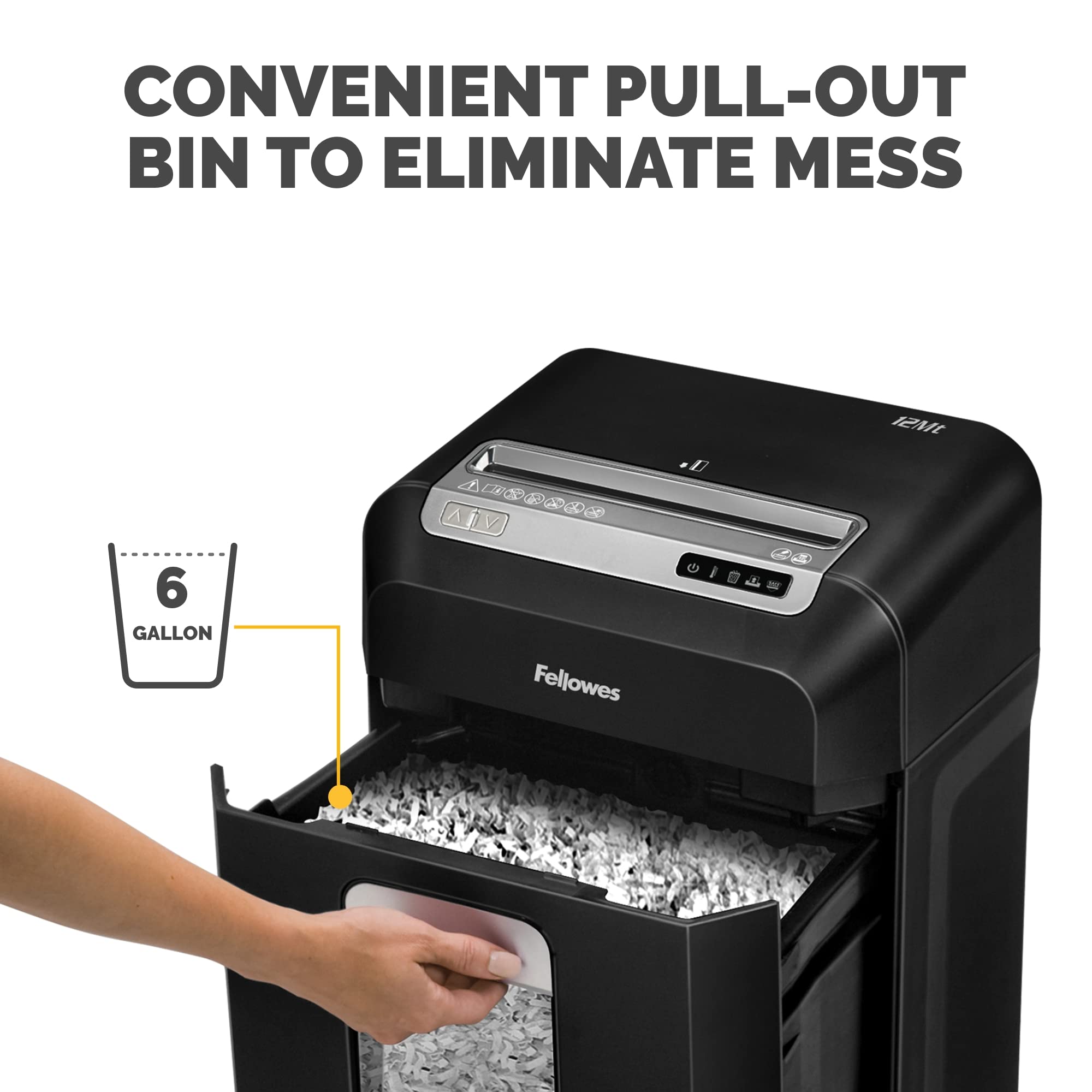 Fellowes 12MS30 12-Sheet Micro-Cut Deskside Paper Shredder