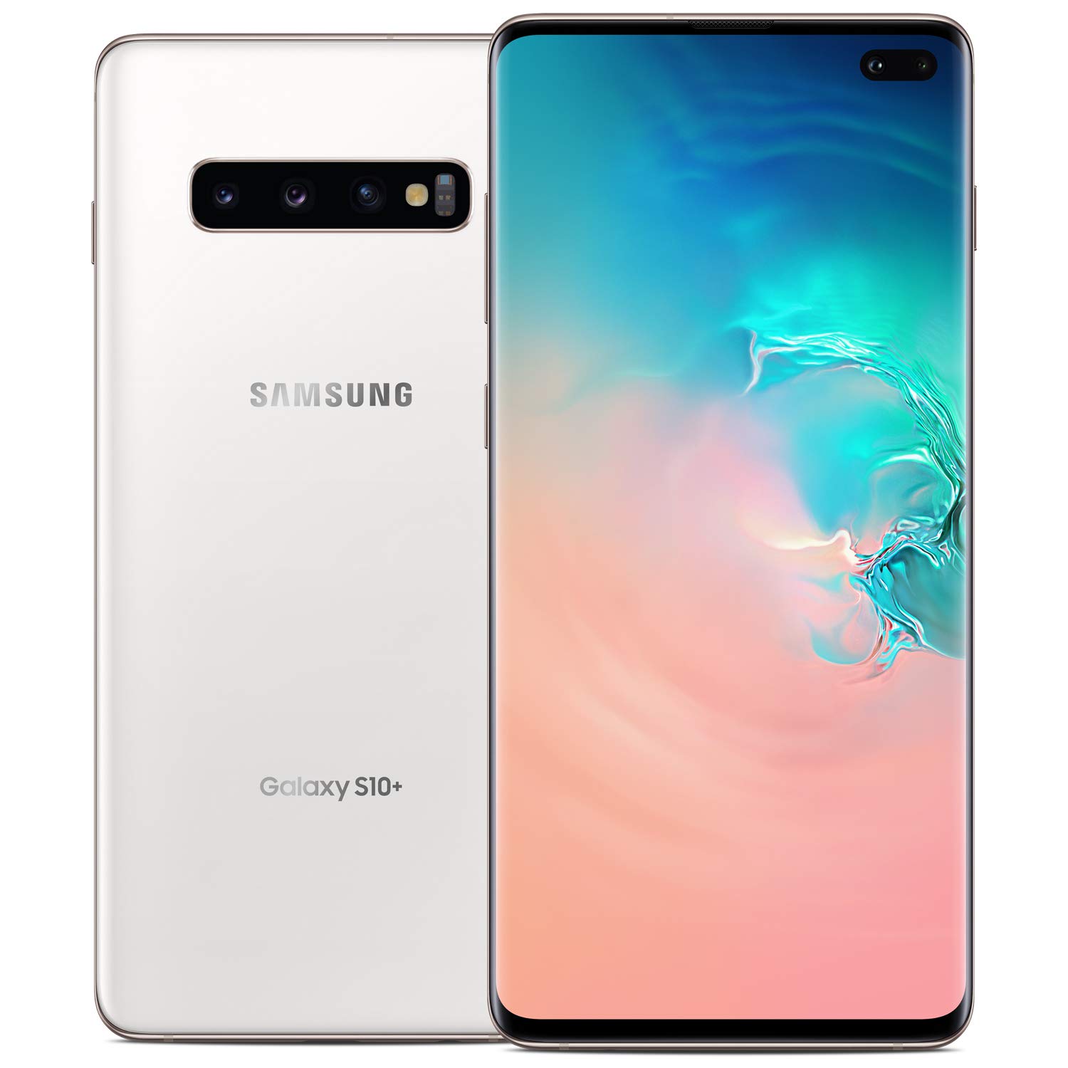 SAMSUNG Galaxy S10+ Plus Factory Unlocked Phone with 1TB (U.S. Warranty), Ceramic White w/AKG N700NC M2 Headphones