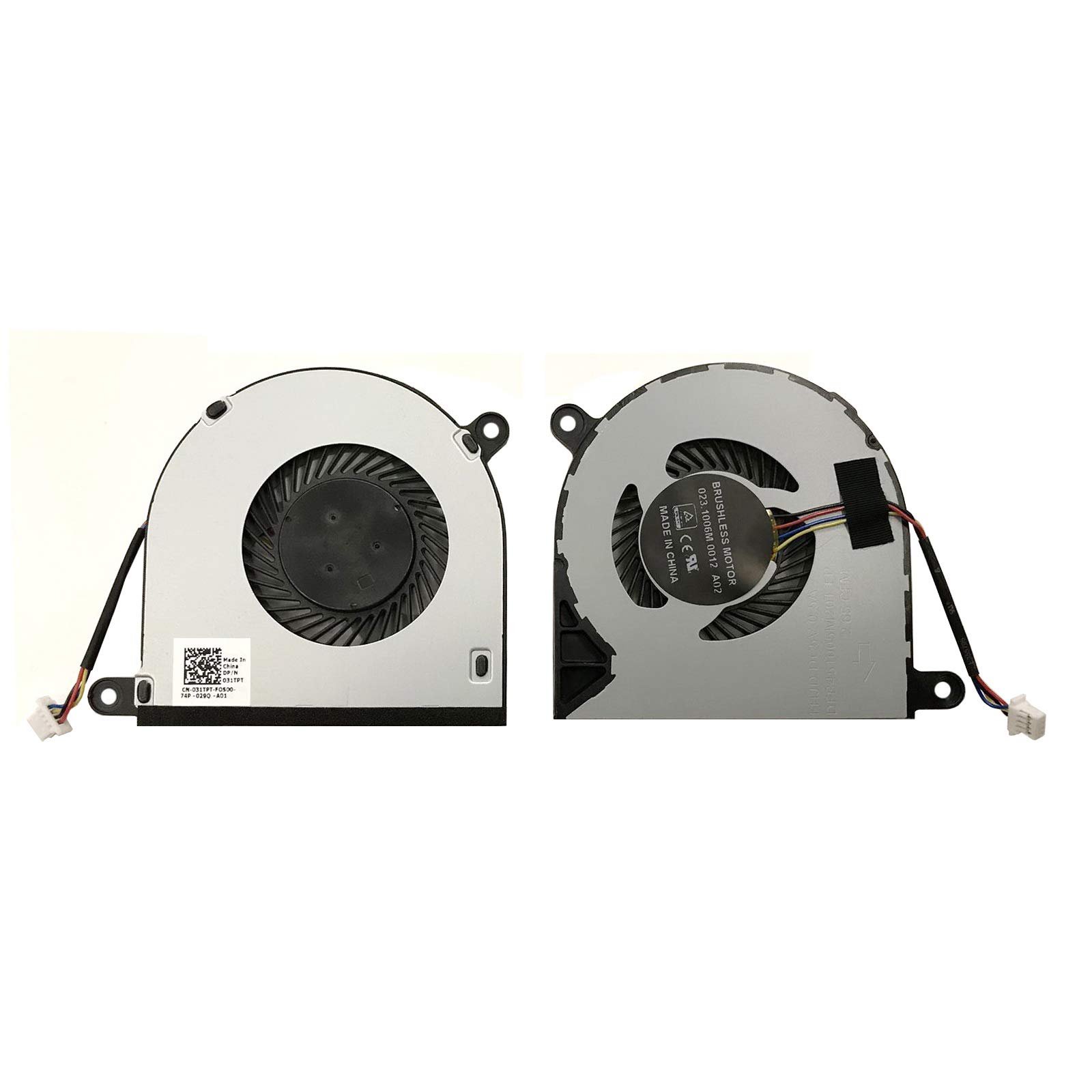 Todiys CPU Cooling Fan for Dell Inspiron 13 13.3" 5368 5378 5379 7375 7368 7378 P69G 15 15.6" 5568 5578 7569 7579 P58F 31TPT 031TPT CN-031TPT 023.1006M.0012 DFB451005M20TEP