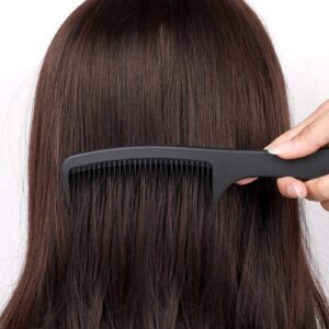 5 Pcs Wide Tooth Hair Combs - Fiber Carbon Combs Detangling Comb Styling Paddle Comb for Men Women Wet Curly/Thick Hair