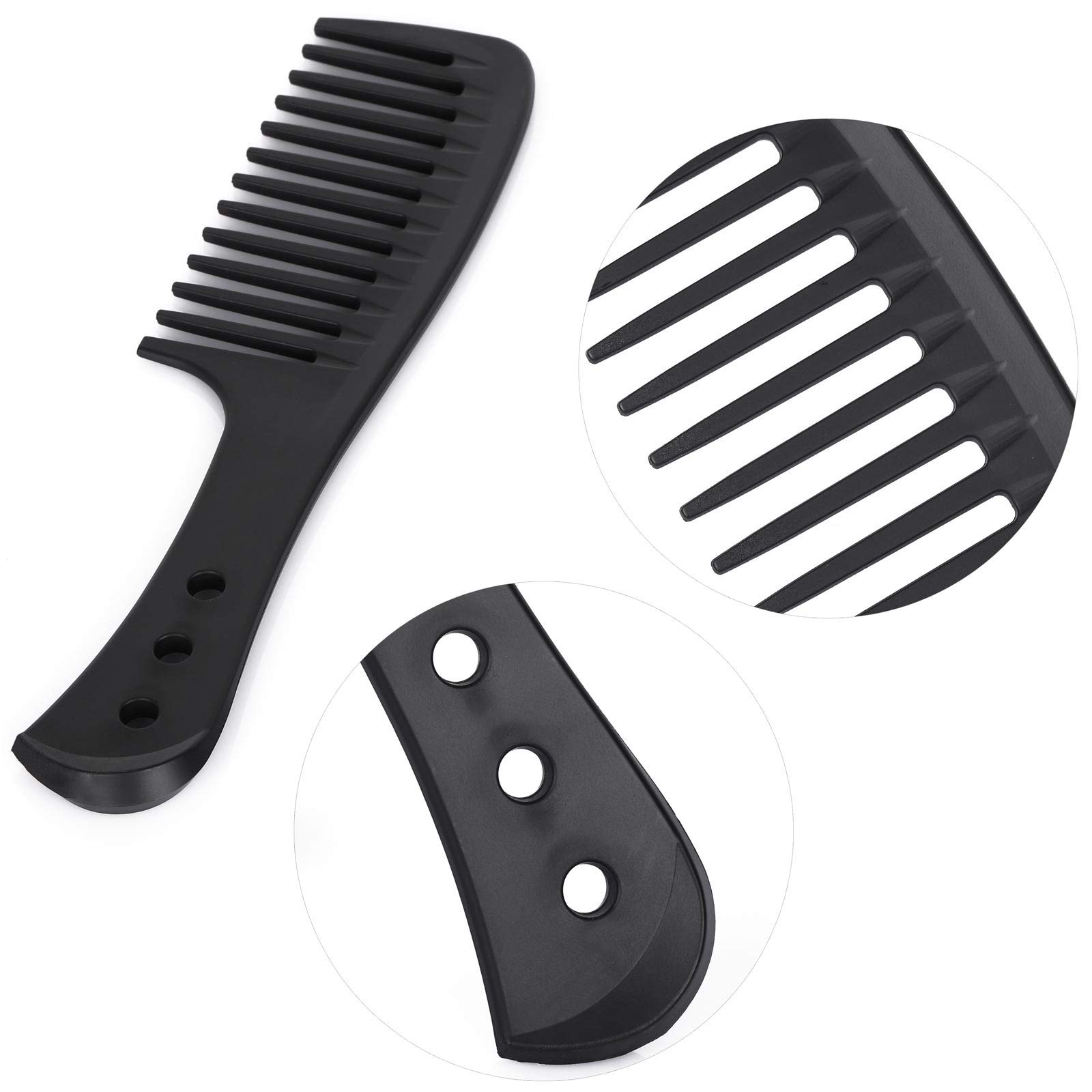5 Pcs Wide Tooth Hair Combs - Fiber Carbon Combs Detangling Comb Styling Paddle Comb for Men Women Wet Curly/Thick Hair
