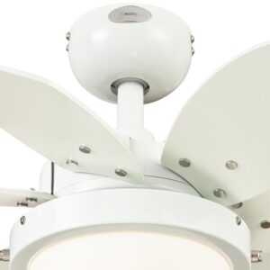 Westinghouse Lighting 72247 Quince Indoor Ceiling Fan with Light, 24 Inch, White