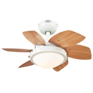 Westinghouse Lighting 72247 Quince Indoor Ceiling Fan with Light, 24 Inch, White