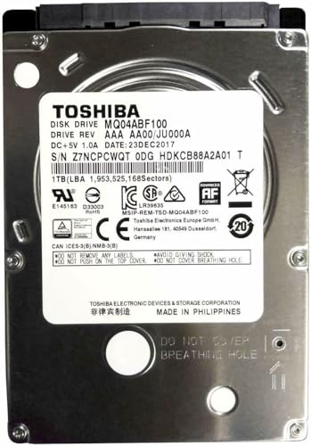 Toshiba 1TB 5400RPM 8MB Cache SATA 3.0Gb/s 2.5 inch PS3/PS4 Hard Drive - 3 Year Warranty (Renewed)