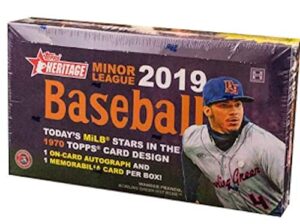 2019 topps heritage minor league baseball hobby box (18 pks/bx)
