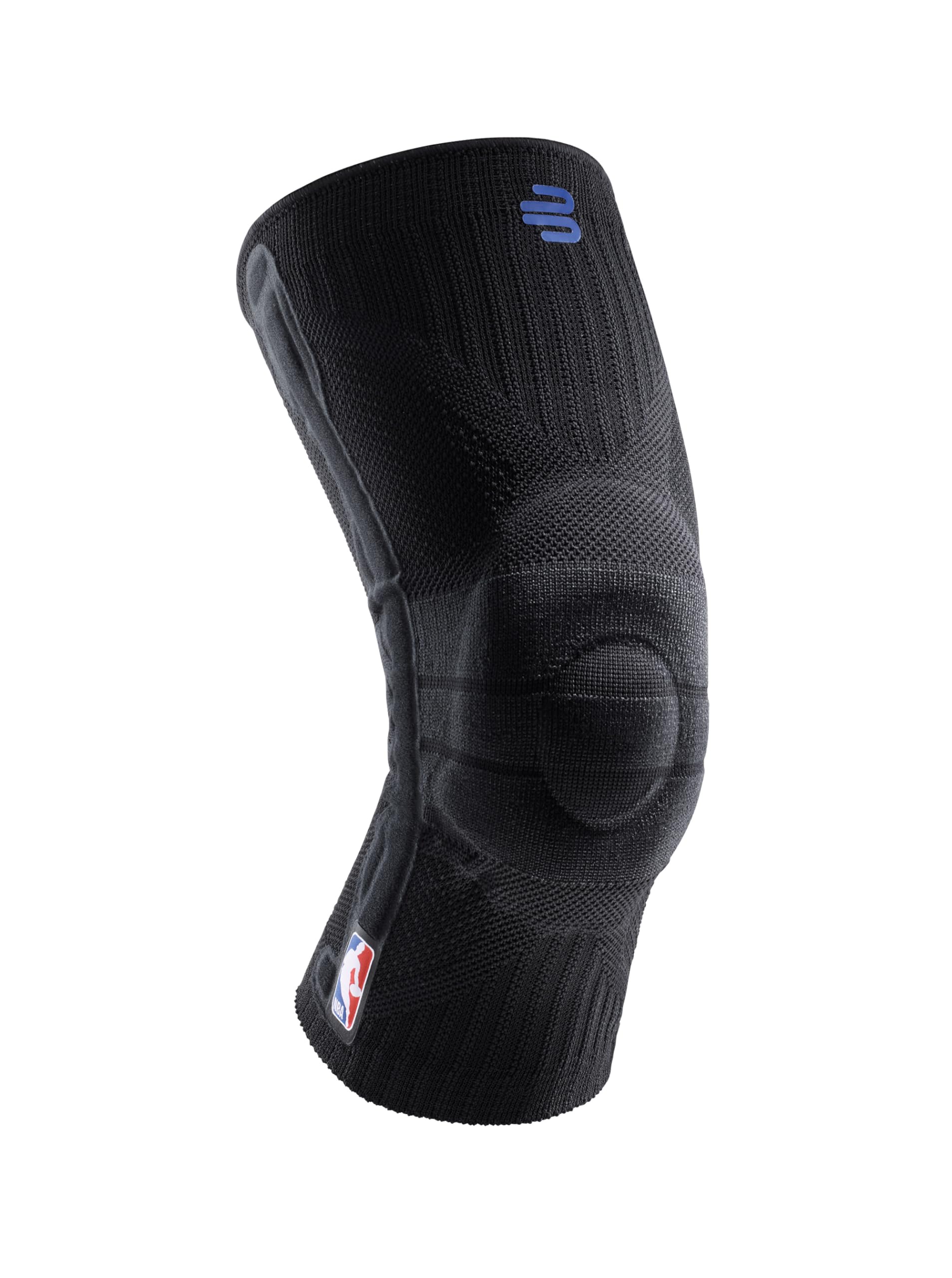 Bauerfeind Sports Knee Support NBA - Officially Licensed Basketball Brace with Medical Compression - Sleeve Design with Omega Gel Pad for Pain Relief & Stabilization (Black, M)