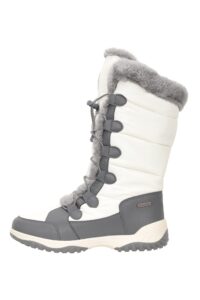 mountain warehouse extreme snowflake womens long snow boots - isodry white womens shoe size 7 us
