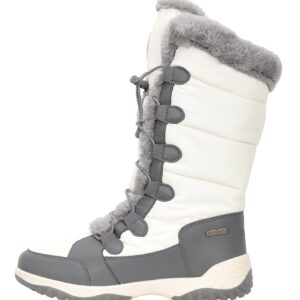 Mountain Warehouse Extreme Snowflake Womens Long Snow Boots - IsoDry White Womens Shoe Size 7 US