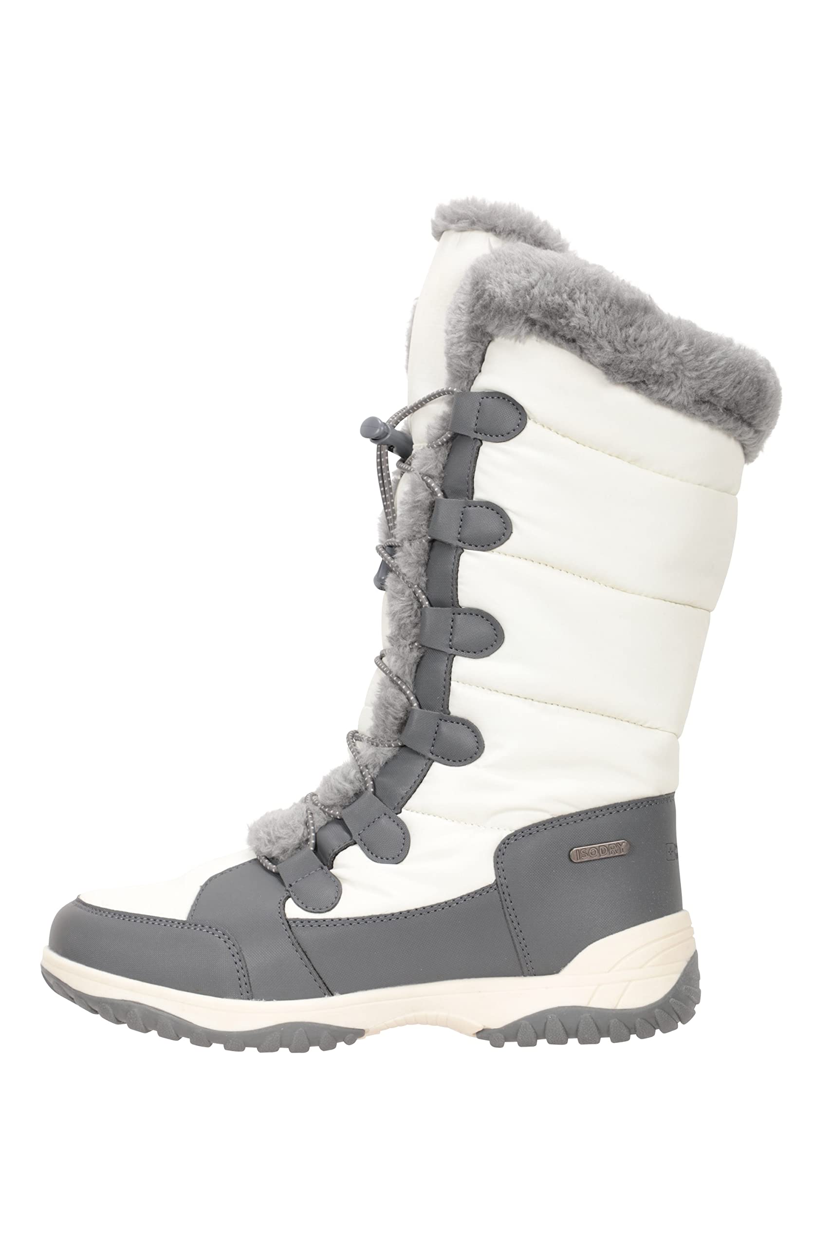 Mountain Warehouse Extreme Snowflake Womens Long Snow Boots - IsoDry White Womens Shoe Size 7 US