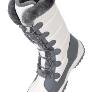 Mountain Warehouse Extreme Snowflake Womens Long Snow Boots - IsoDry White Womens Shoe Size 7 US