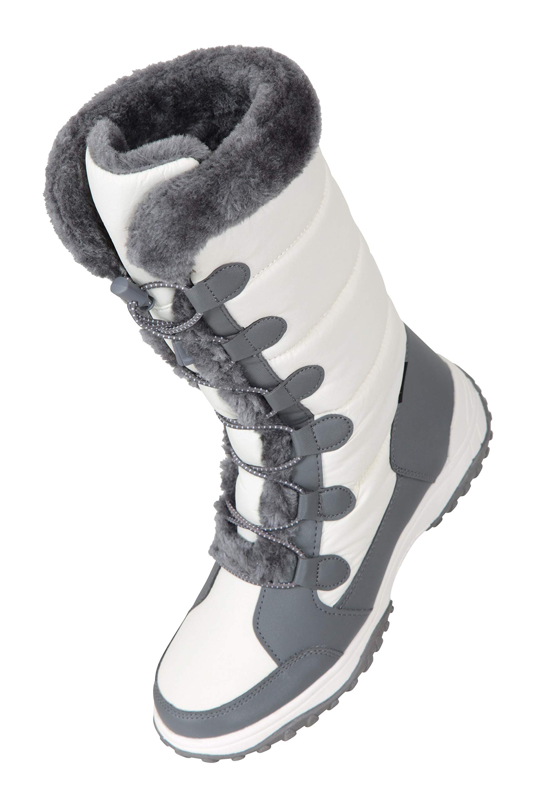 Mountain Warehouse Extreme Snowflake Womens Long Snow Boots - IsoDry White Womens Shoe Size 7 US