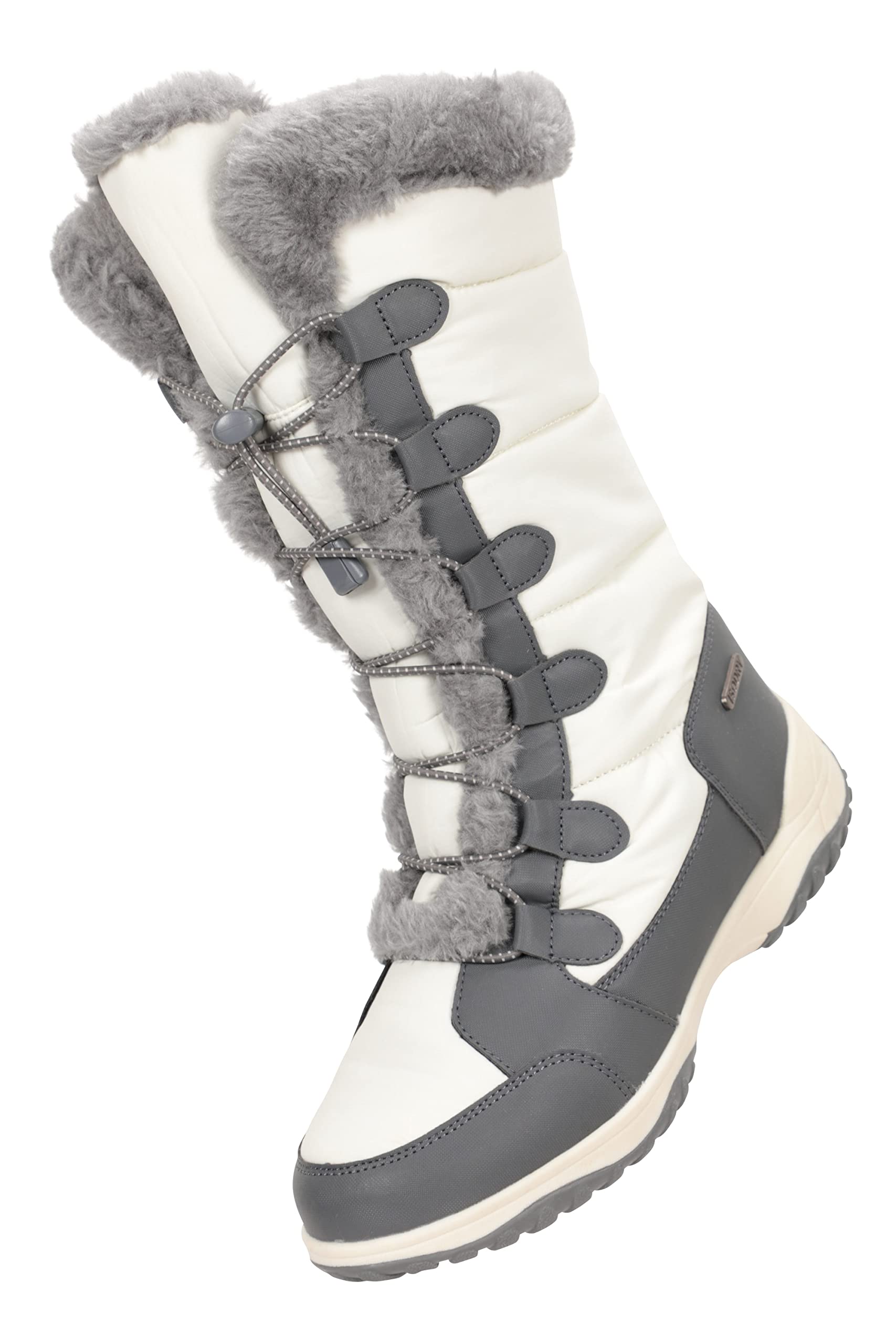 Mountain Warehouse Extreme Snowflake Womens Long Snow Boots - IsoDry White Womens Shoe Size 7 US