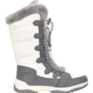 Mountain Warehouse Extreme Snowflake Womens Long Snow Boots - IsoDry White Womens Shoe Size 7 US