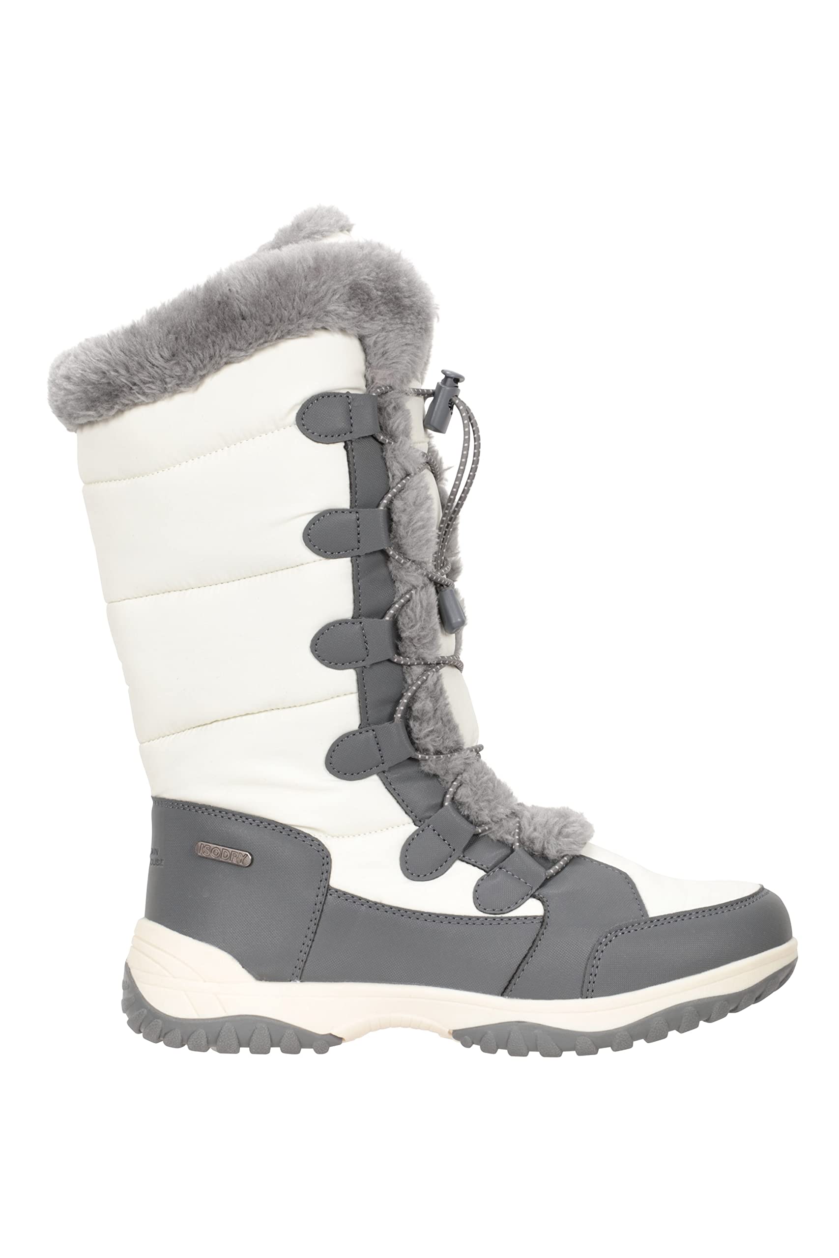 Mountain Warehouse Extreme Snowflake Womens Long Snow Boots - IsoDry White Womens Shoe Size 7 US