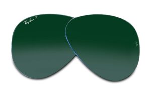 ray-ban original aviator large metal rb3025 62mm crystal green polarized replacement lenses for men for women + bundle with designer iwear eyewear kit