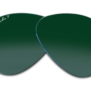 Ray-Ban Original AVIATOR LARGE METAL RB3025 62MM Crystal Green Polarized Replacement Lenses For Men For Women + BUNDLE with Designer iWear Eyewear Kit