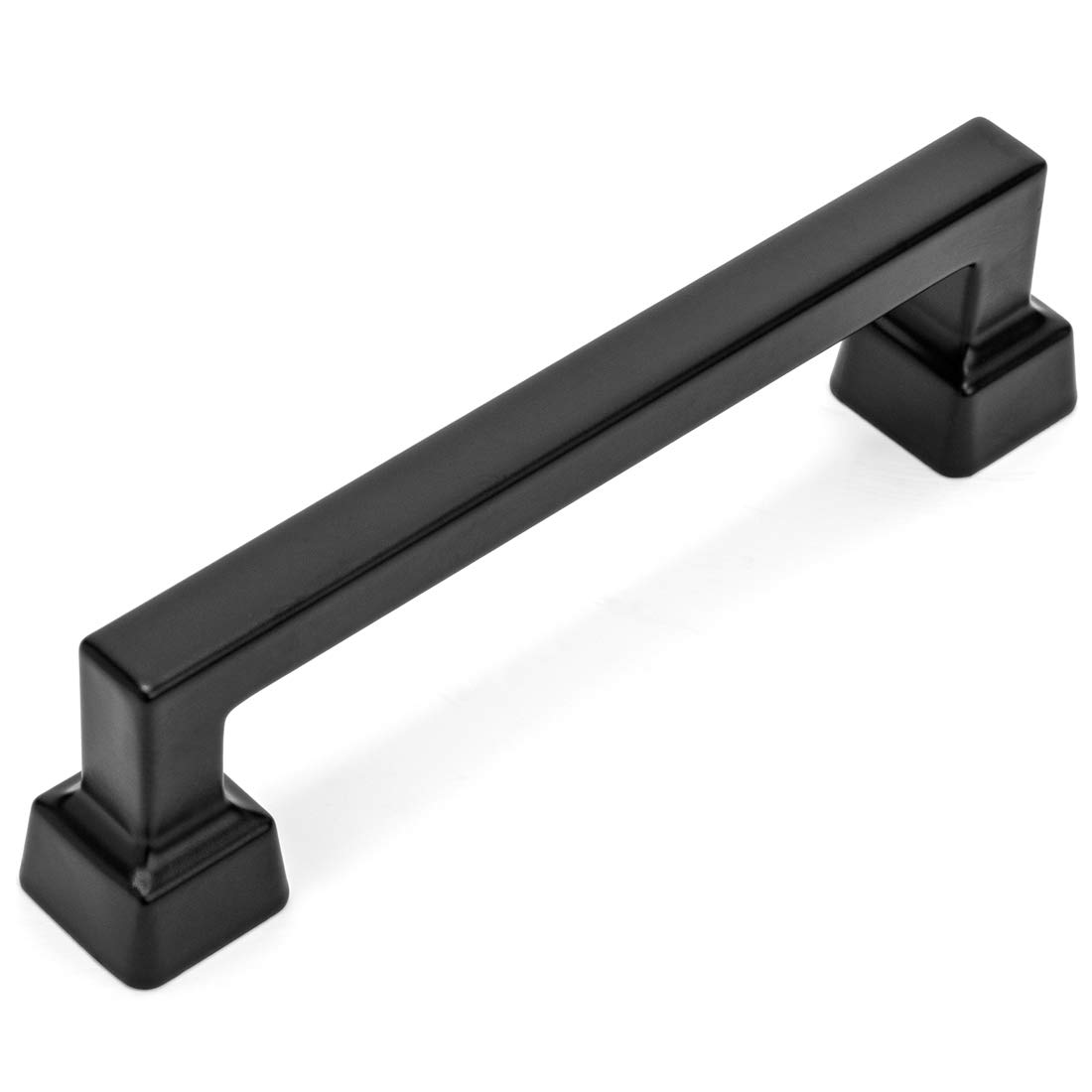 Cosmas 10 Pack 1481-96FB Flat Black Contemporary Cabinet Hardware Handle Pull - 3-3/4" Inch (96mm) Hole Centers